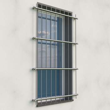 Fenstergitter modern an der Fassade